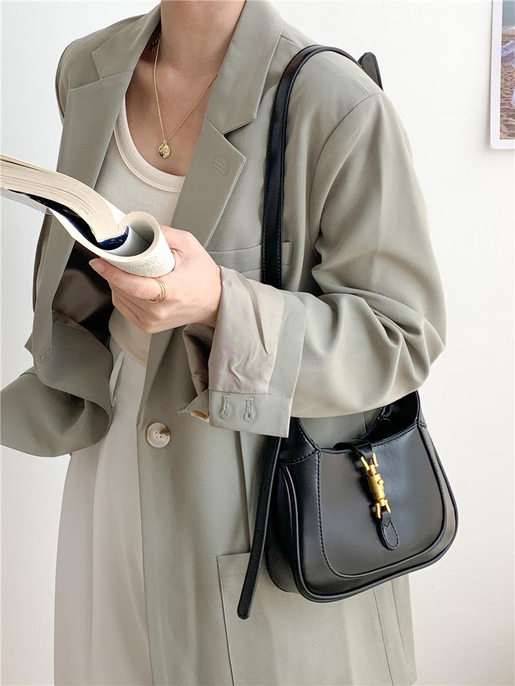 Shoulder handbag定制印logo 小手提包包高级感 女士单肩包金属锁扣时尚斜挎包女