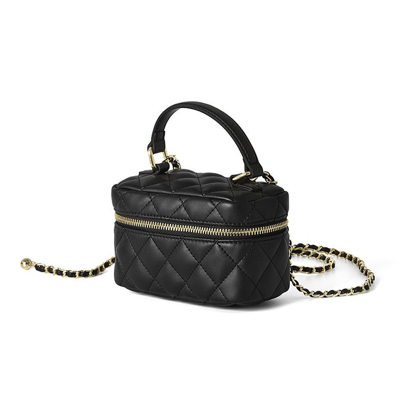 Shoulder handbag2024新款菱格小方包时尚链条女包高级感女士单肩斜挎包化妆包潮