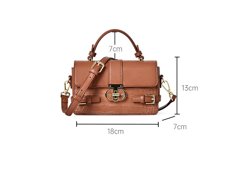 Shoulder handbag批发高级感法式腋下包包女新款潮时尚鳄鱼纹单肩小方包百搭斜挎包