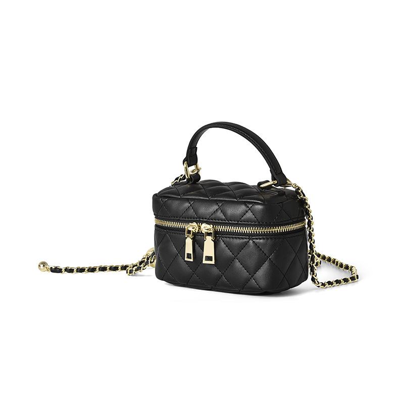Shoulder handbag2024新款菱格小方包时尚链条女包高级感女士单肩斜挎包化妆包潮