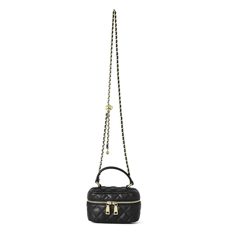 Shoulder handbag2024新款菱格小方包时尚链条女包高级感女士单肩斜挎包化妆包潮
