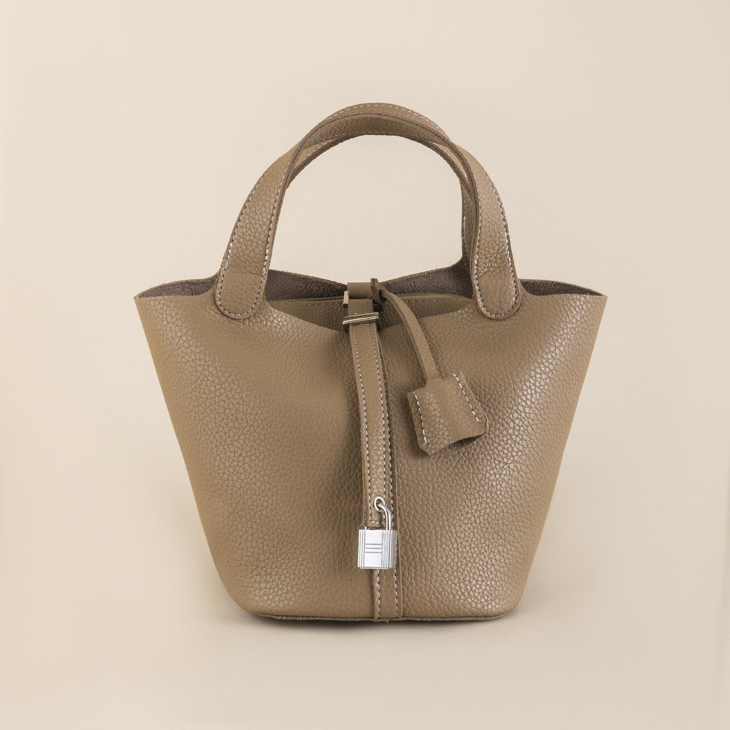 Shoulder handbag2024新款菜篮子包 荔枝纹纯色高级感手提子母包大容量水桶包现货