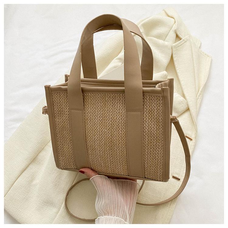 Shopping bag草编大容量时尚2023夏季新款洋气通勤包包女今年流行单肩斜挎包潮