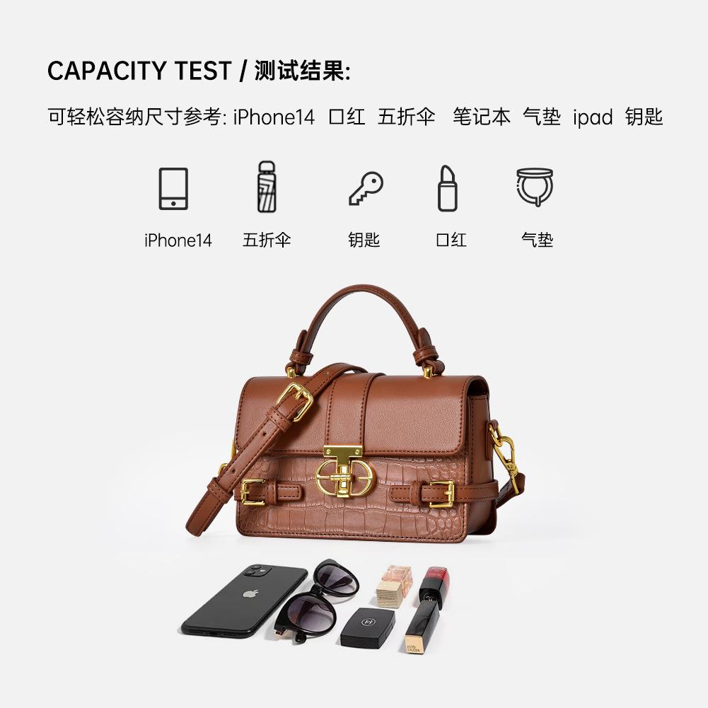 Shoulder handbag批发高级感法式腋下包包女新款潮时尚鳄鱼纹单肩小方包百搭斜挎包
