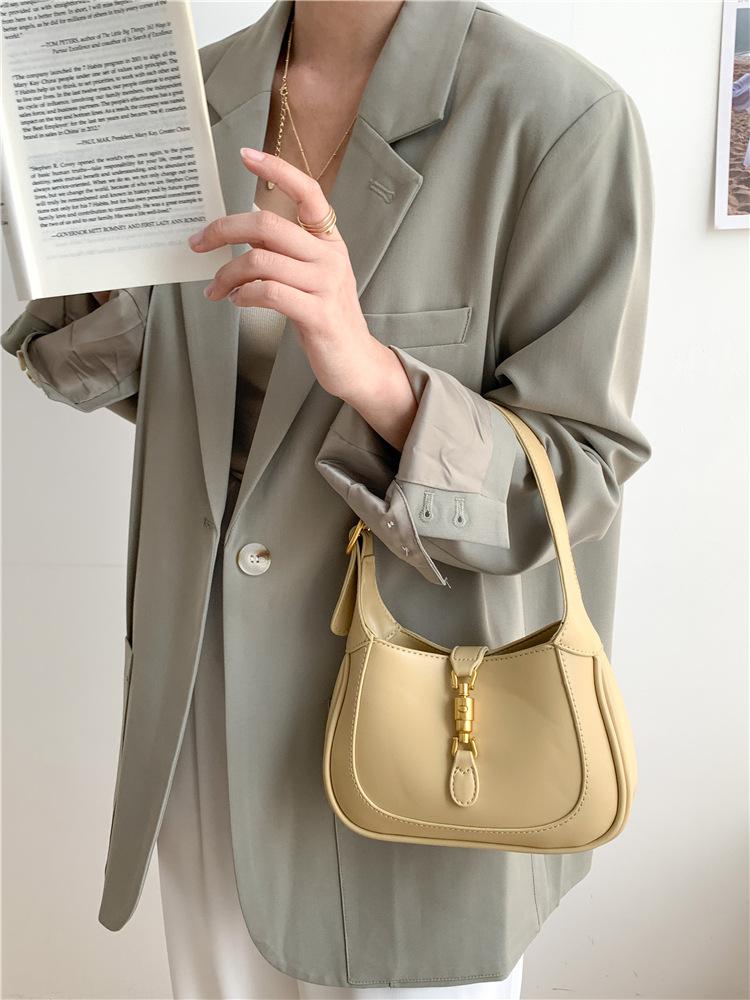Shoulder handbag定制印logo 小手提包包高级感 女士单肩包金属锁扣时尚斜挎包女