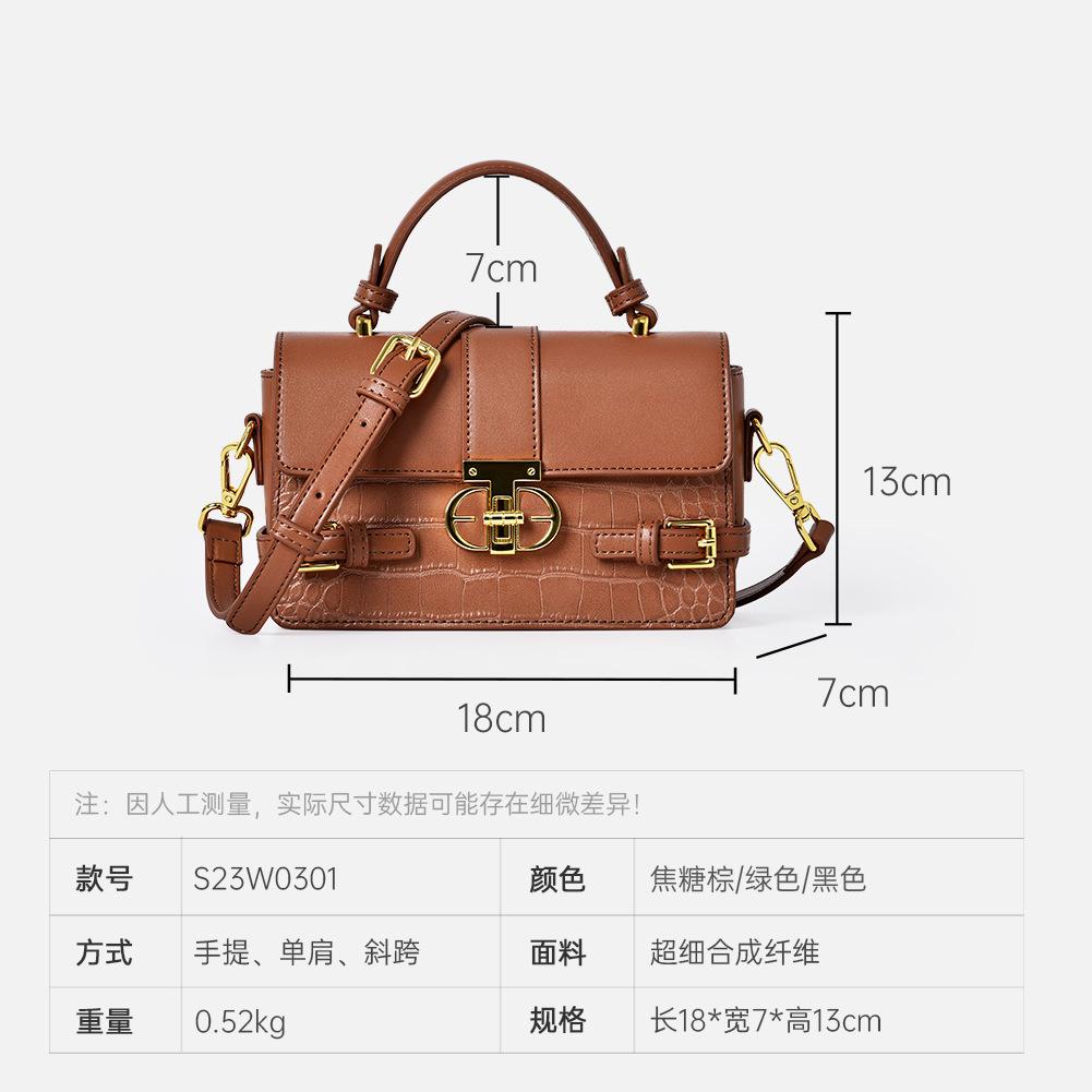 Shoulder handbag批发高级感法式腋下包包女新款潮时尚鳄鱼纹单肩小方包百搭斜挎包