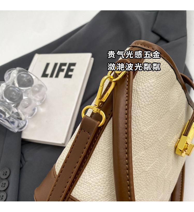 Shoulder handbag高级感洋气小包包2024新款女包流行爆款百搭斜挎包单肩腋下水桶包