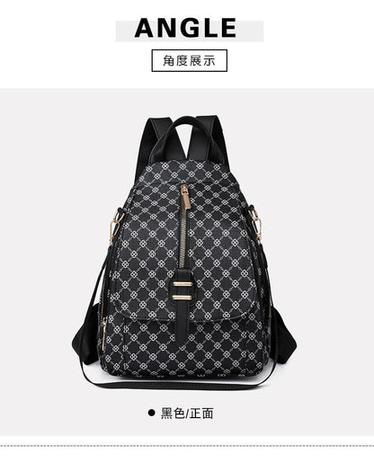 Backpack女士双肩包2023新款韩版软皮背包时尚简约多用斜挎胸包女士小背包