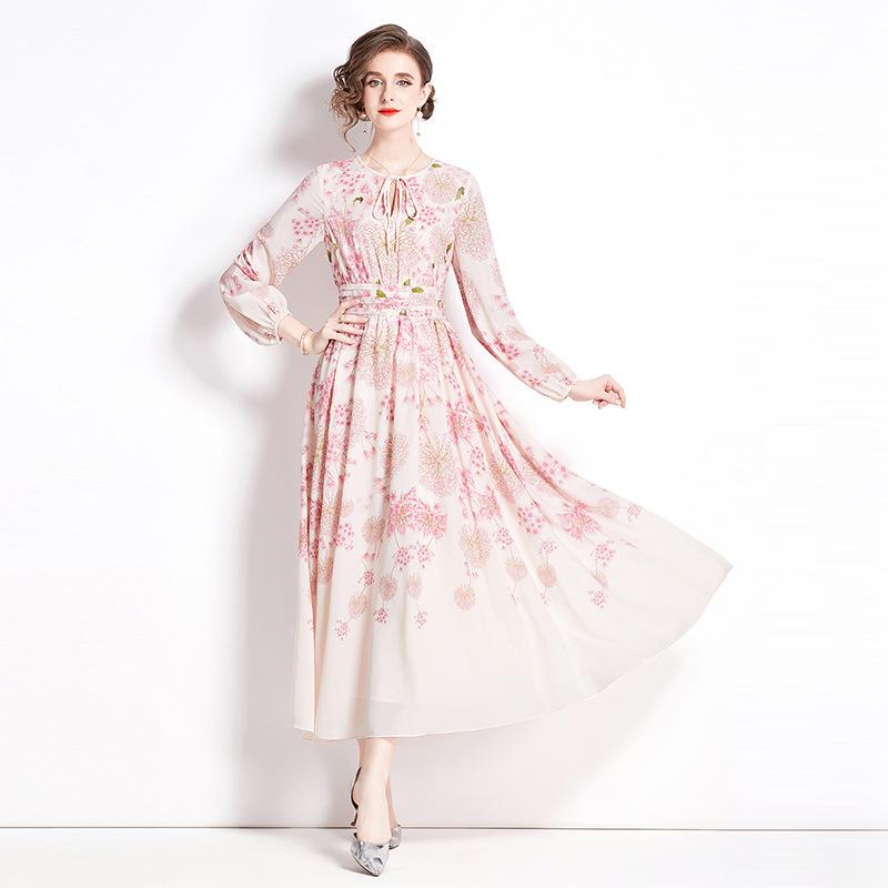 Romance with you D1 Printed long dress