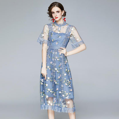 Party Romance with you D1 Embroidered dress