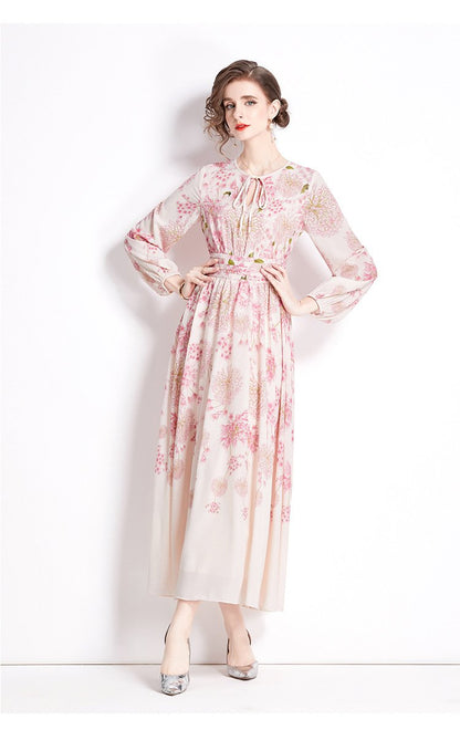 Romance with you D1 Printed long dress