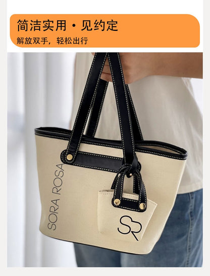 Tote bag【加工定制】简约子母托特包 帆布手提包通勤百搭可爱包女包