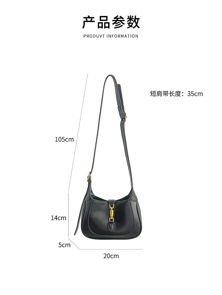 Shoulder handbag定制印logo   小手提包包高级感 女士单肩包金属锁扣时尚斜挎包女