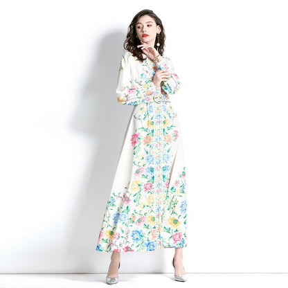 Romance with you D1 Lantern sleeve printed dress