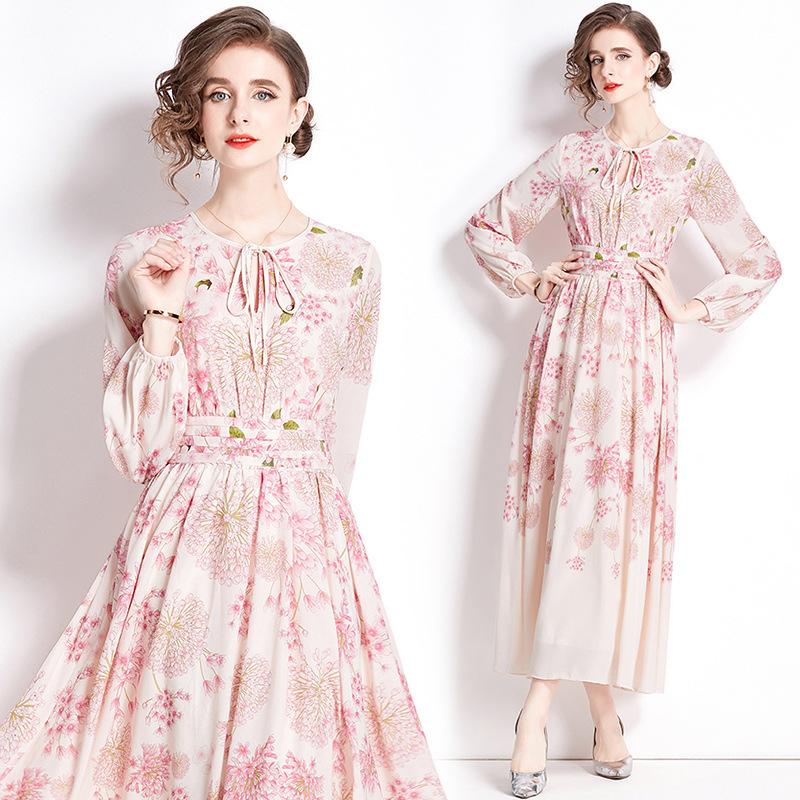 Romance with you D1 Printed long dress