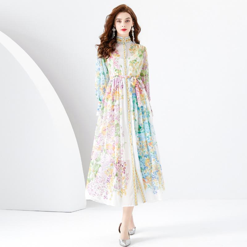 Fairy Lantern sleeves Print Dress