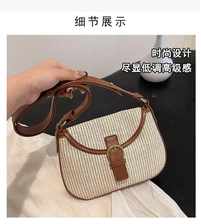 Shoulder handbag包包2024夏季新款单肩包织物时尚潮流韩系腋下包小众高级感法棍包