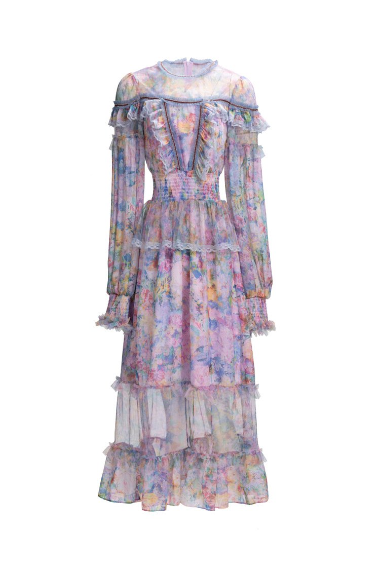 Fairy New Temperament Leisure Printing Perspective Dress