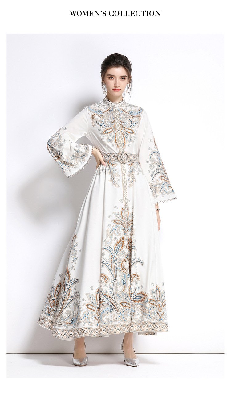 Romance with you D1 Long dress with flared sleeve