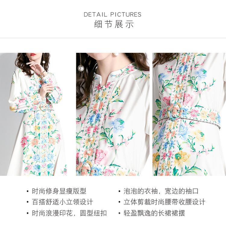 Romance with you D1 Lantern sleeve printed dress