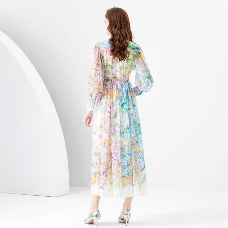 Fairy Lantern sleeves Print Dress