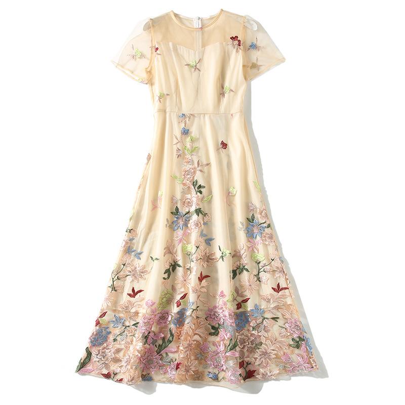 Fairy Gauze Embroidered Dress