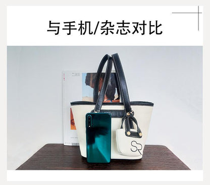 Tote bag【加工定制】简约子母托特包 帆布手提包通勤百搭可爱包女包