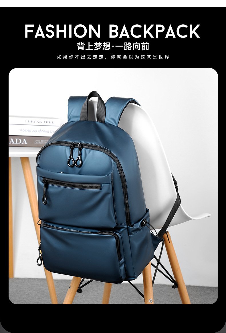 Backpack男士背包旅游双背休闲电脑包韩版时尚潮流学生书包旅行双肩包批发