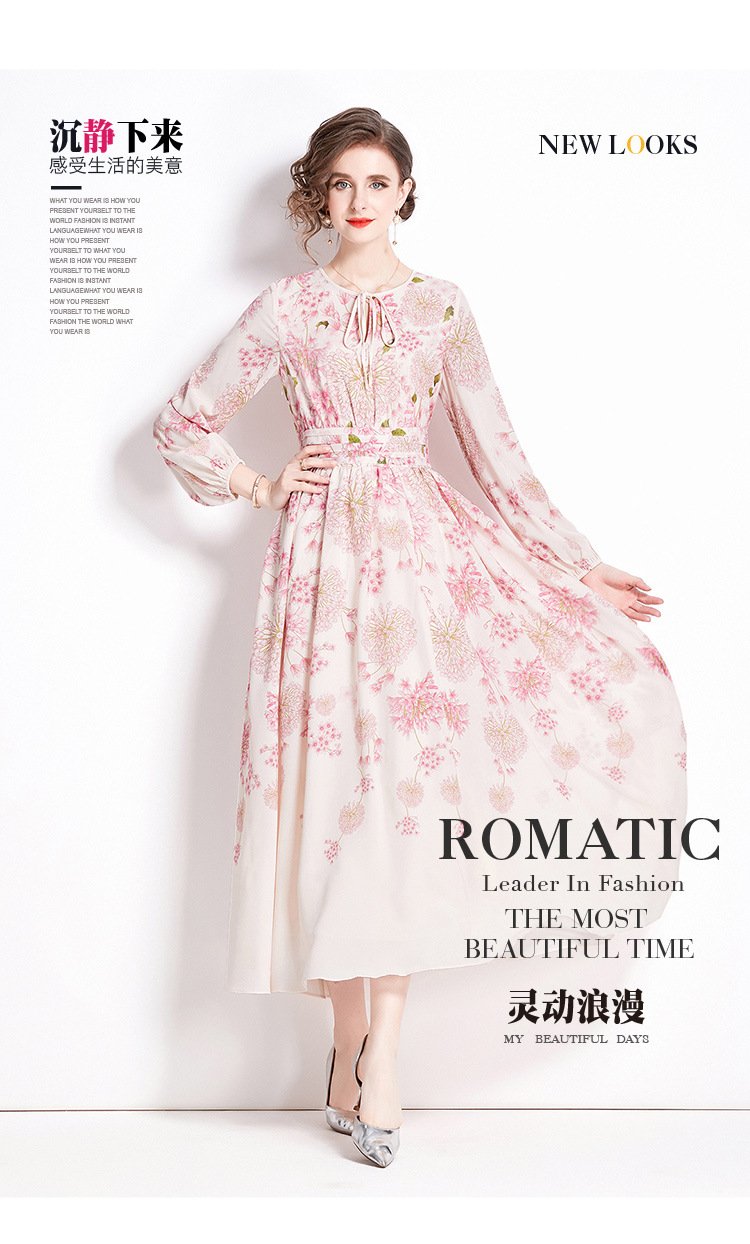 Romance with you D1 Printed long dress