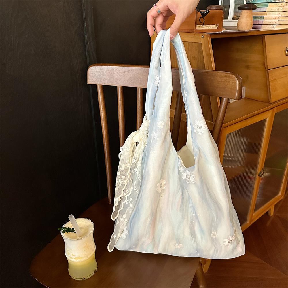 Shopping bag4692 国风刺绣文艺小清新仙女帆布包单肩手提包通勤大容量背心包