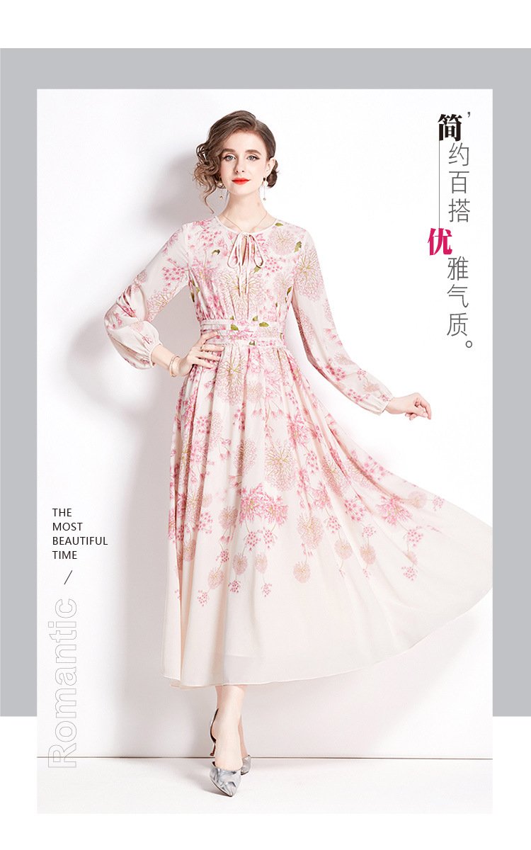 Romance with you D1 Printed long dress