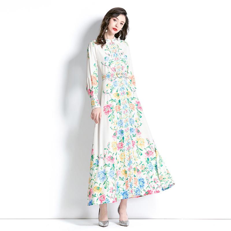 Romance with you D1 Lantern sleeve printed dress