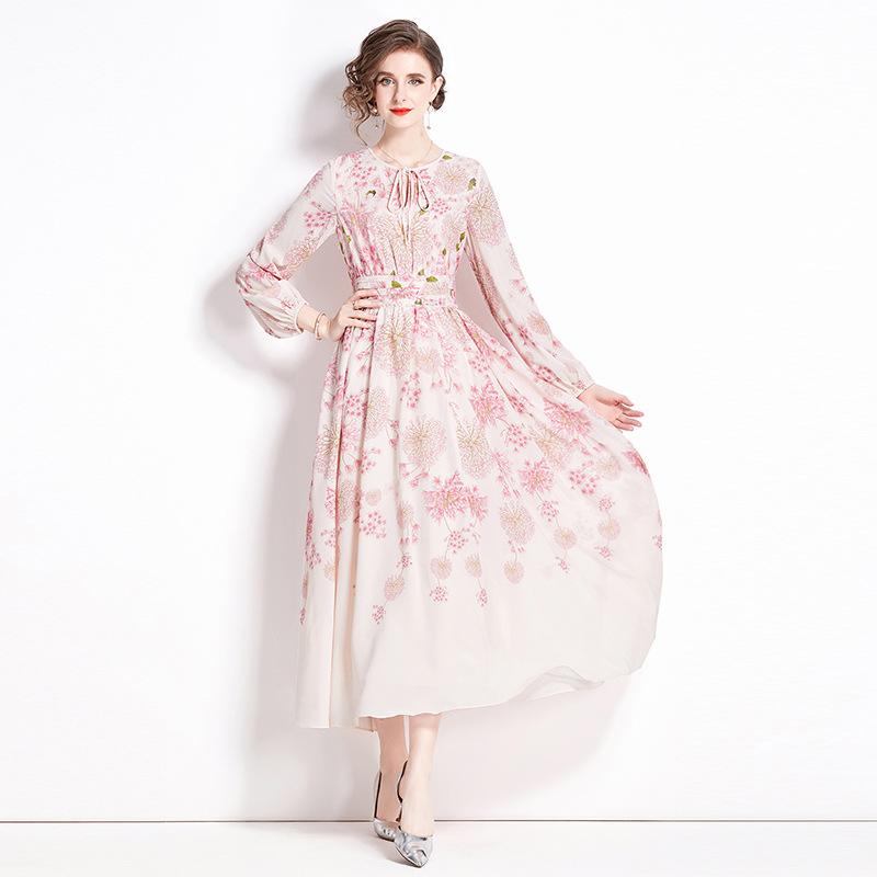 Romance with you D1 Printed long dress