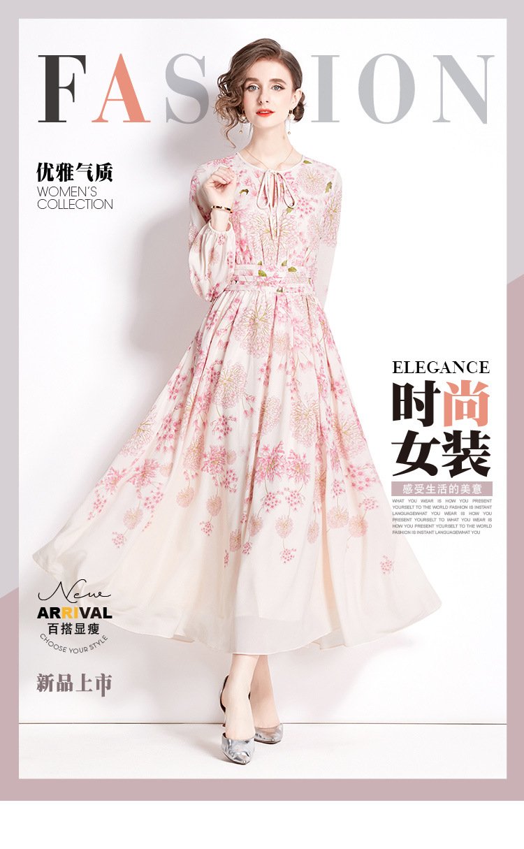 Romance with you D1 Printed long dress