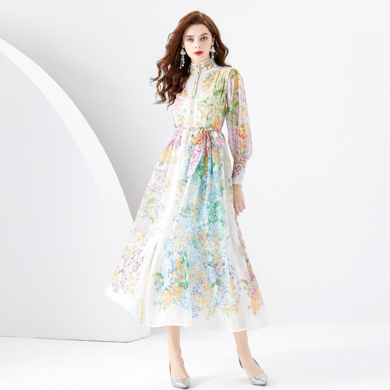 Fairy Lantern sleeves Print Dress