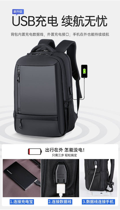 Backpack皮膜尼龙双肩包书包大尺寸双层双肩电脑包厂家防泼水加LOGO双肩包