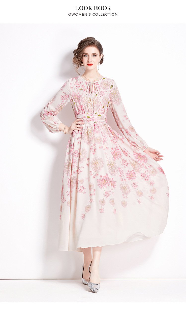 Romance with you D1 Printed long dress