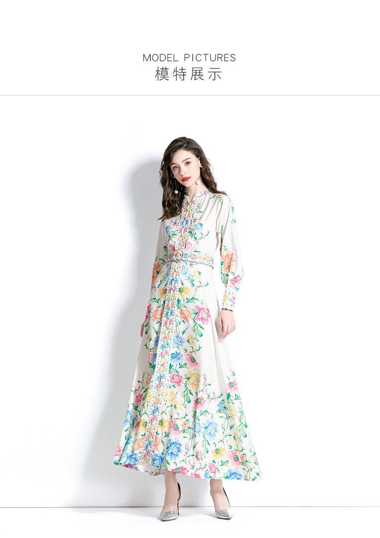 Romance with you D1 Lantern sleeve printed dress