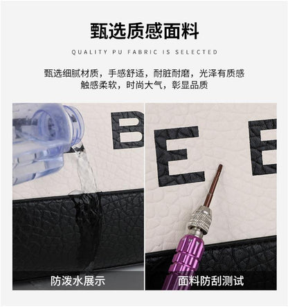 Tote bag跨境风潮外贸新款双拼色PU字母包女女包单肩斜挎时尚手提包托特包