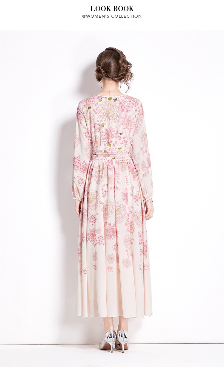 Romance with you D1 Printed long dress