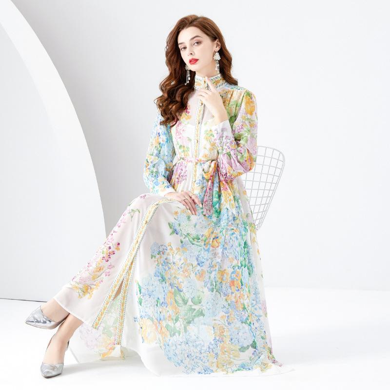 Fairy Lantern sleeves Print Dress