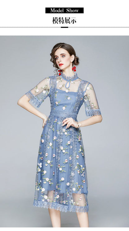 Party Romance with you D1 Embroidered dress