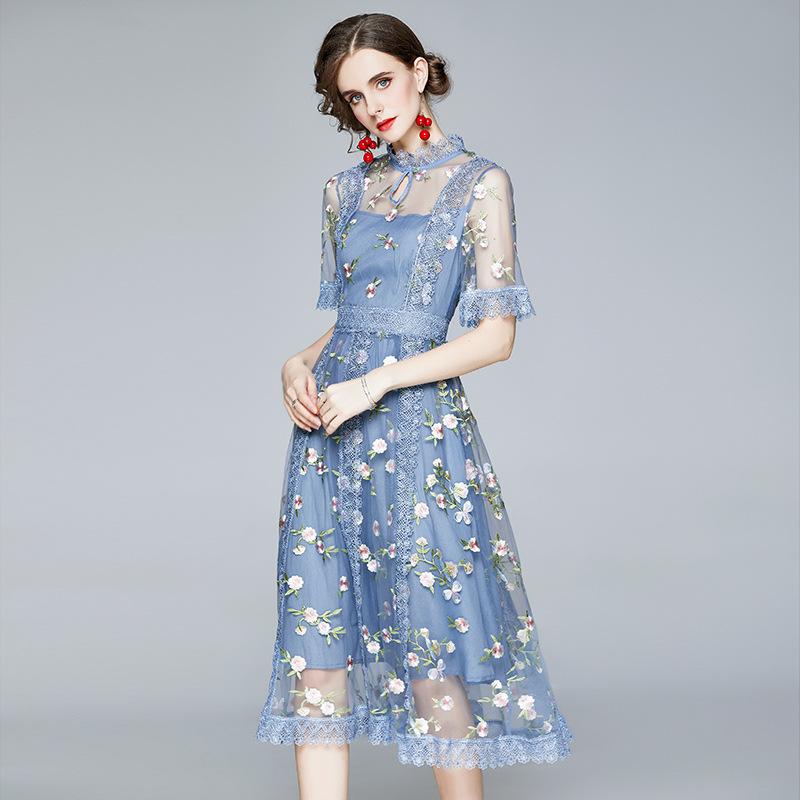 Party Romance with you D1 Embroidered dress