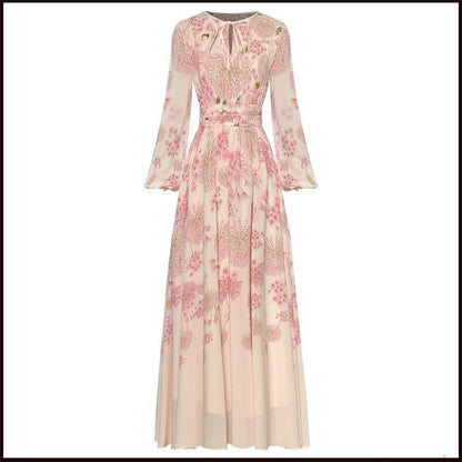 Fairy Elegant Floral Gentle Holiday Style Flowing Dress