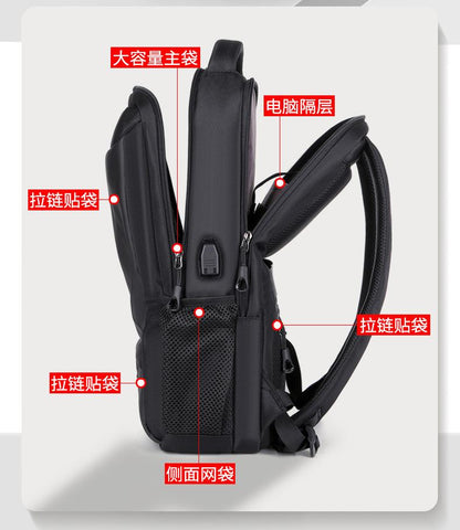 Backpack皮膜尼龙双肩包书包大尺寸双层双肩电脑包厂家防泼水加LOGO双肩包