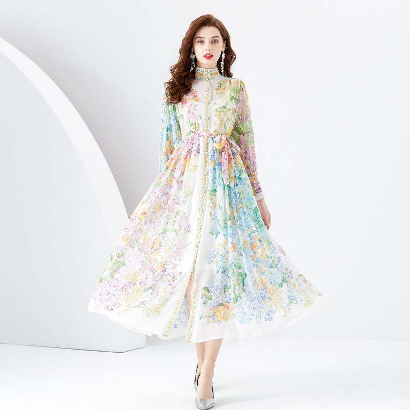 Fairy Lantern sleeves Print Dress