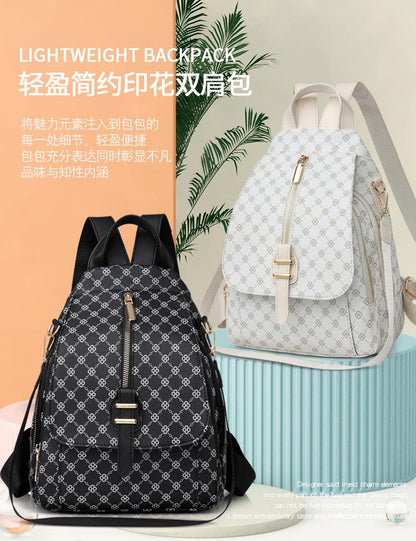 Backpack女士双肩包2023新款韩版软皮背包时尚简约多用斜挎胸包女士小背包