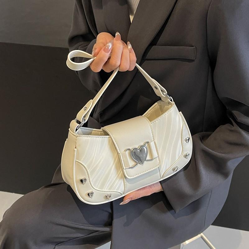 Shoulder handbag2024春夏新款气质轻奢单肩包女韩版铆钉洋气斜挎包时尚百搭腋下包