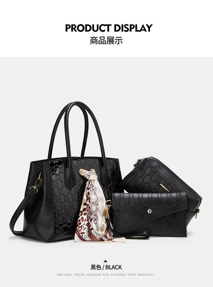 Tote bag2024新款跨境女包手提包子母包欧美单肩包三件套